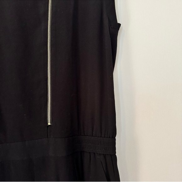 J. Crew Asymmetric Zip Jumpsuit In Black Womens 6 Sleeveless - Picture 5 of 8